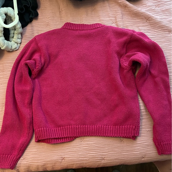 Vintage 80’s Collections by Michelle Stuart Pink button up sweater, size small - Picture 7 of 8
